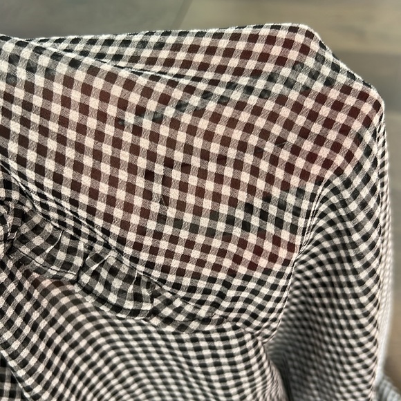 Who What Wear Checkered shear Black & White Blouse xxl - Picture 5 of 6